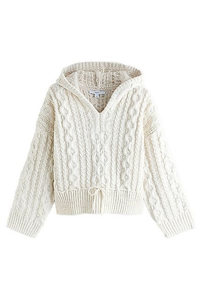 Next Strickpullover Zopfmuster-Kapuzenpullover mit Wollanteil (1-tlg) günstig online kaufen