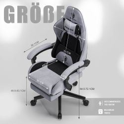 Dowinx Gaming-Stuhl Taschenfederkissen mit Kopfstützenmassage, ergonomische günstig online kaufen