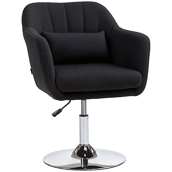 HOMCOM Sessel mit Armlehne Polyester Schwarz 60B x 60T x 79-91H cm günstig online kaufen