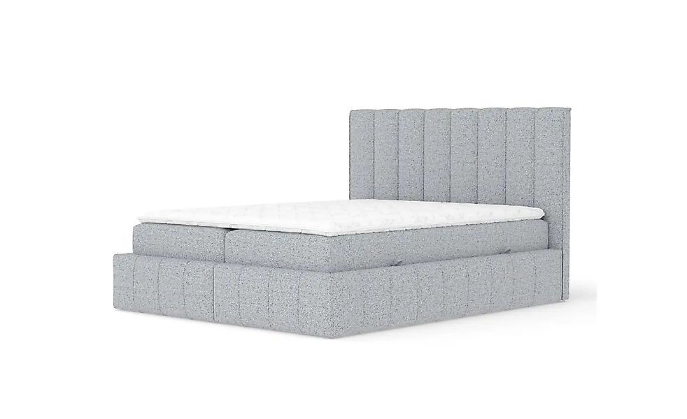 Boxspringbett mit Stauraum   ¦ grau ¦ Maße (cm): B: 225 H: 124 Betten > Kom günstig online kaufen