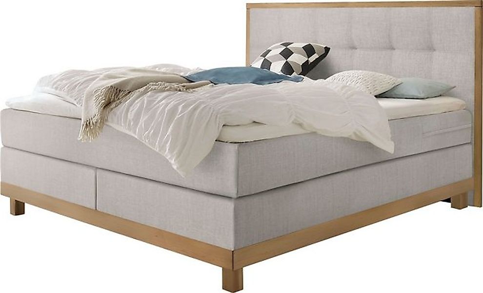 HASENA Boxspringbett Chalet, Boxspringbett, Kopfteil in massiver Eiche, Eic günstig online kaufen