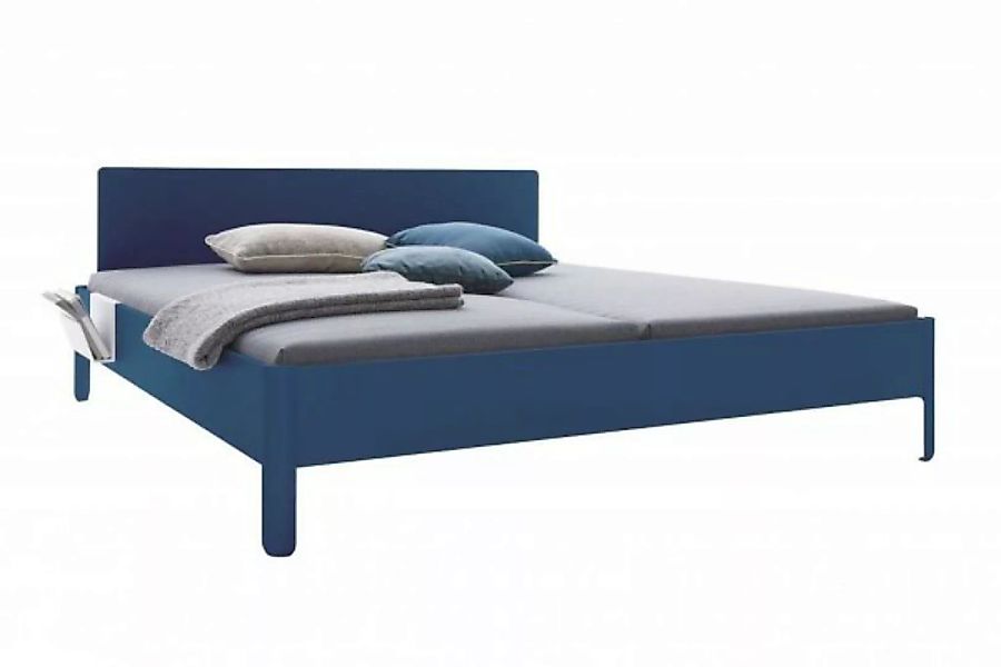 NAIT Doppelbett farbig lackiert Kapitänsblau 200 x 210cm Mit Kopfteil günstig online kaufen