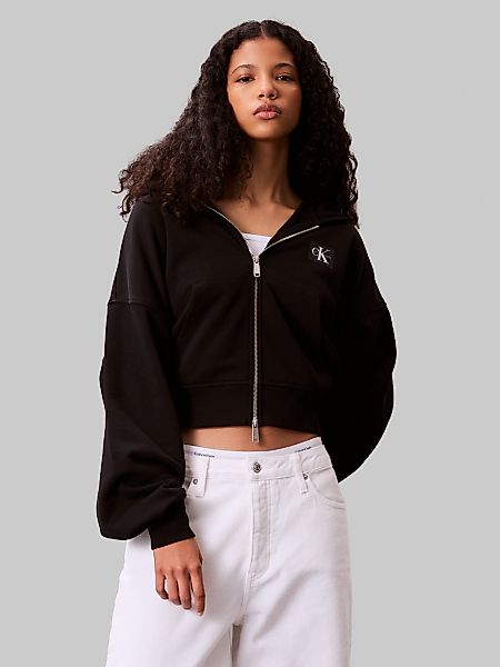 Calvin Klein Jeans Sweatjacke "A- FRNCH TRRY BDG LG" Oversized Fit, mit Kap günstig online kaufen