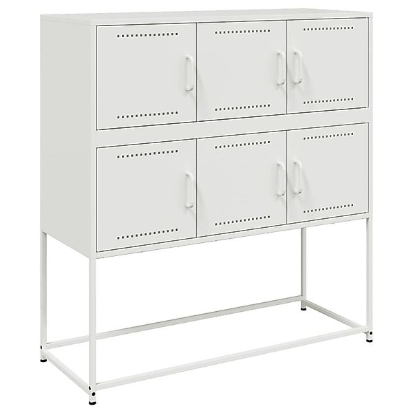 vidaXL Sideboard Weiß 100,5x39x107 cm Stahl 846601 günstig online kaufen