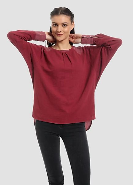 Wor-4043 Damen Garment Dyed Langarm T-shirt günstig online kaufen