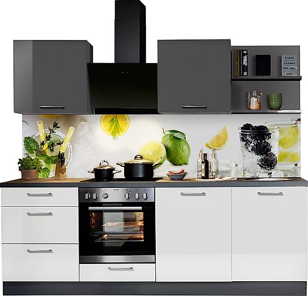KOCHSTATION Küchenzeile ""KS-Jena", vormontiert, Breite 240 cm", mit Soft-C günstig online kaufen