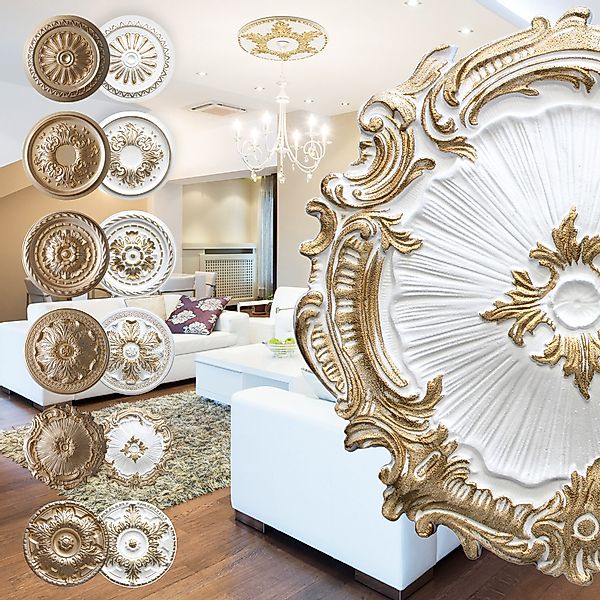 marbet design Wanddekoobjekt R-07 Gold (Stuckrosette günstig online kaufen