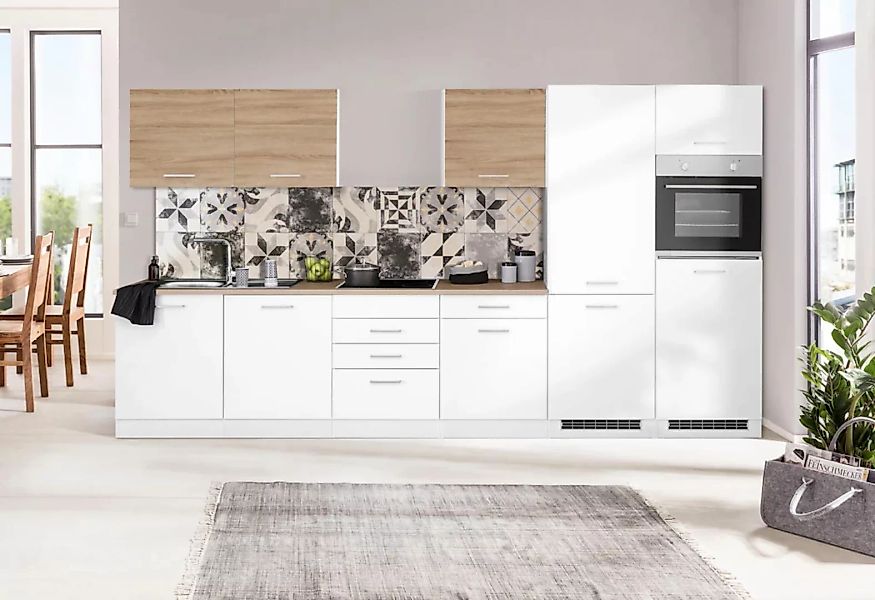 HELD MÖBEL Küchenzeile "Visby", ohne E-Geräte, Breite 360 cm für Kühl/Gefri günstig online kaufen