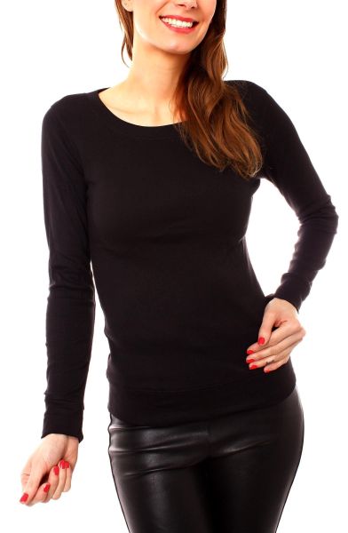 Muse Rundhalsshirt Leichtes Basic Sweatshirt Slim günstig online kaufen