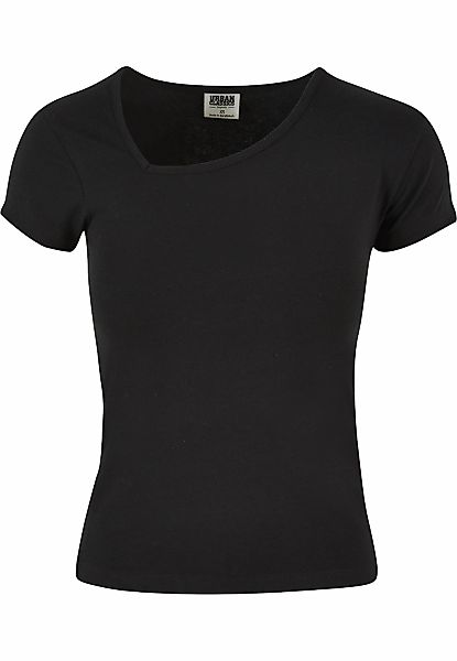 URBAN CLASSICS T-Shirt "Urban Classics Damen Ladies Organic Asymmetric Neck günstig online kaufen