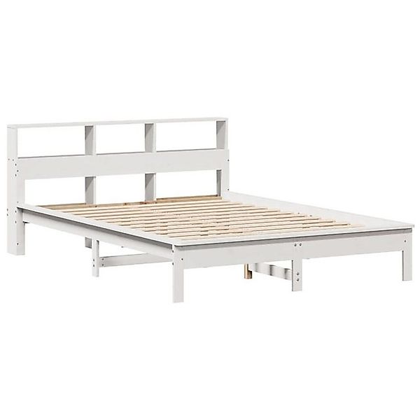 vidaXL Bett Massivholzbett ohne Matratze Weiß 150x200 cm Kiefernholz günstig online kaufen