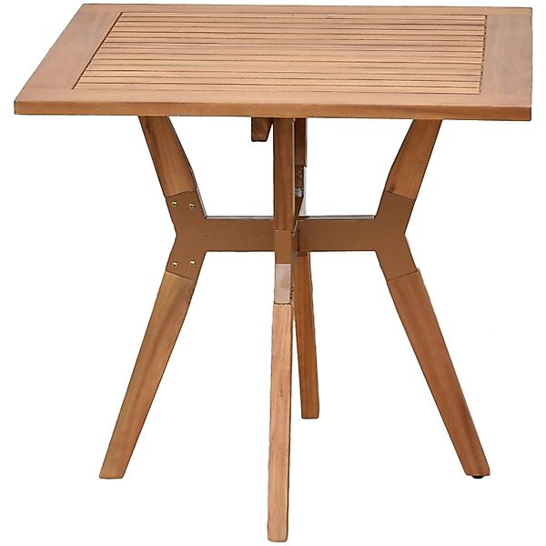 Merxx Gartentisch Quadratisch Natur 70 cm x 70 cm günstig online kaufen
