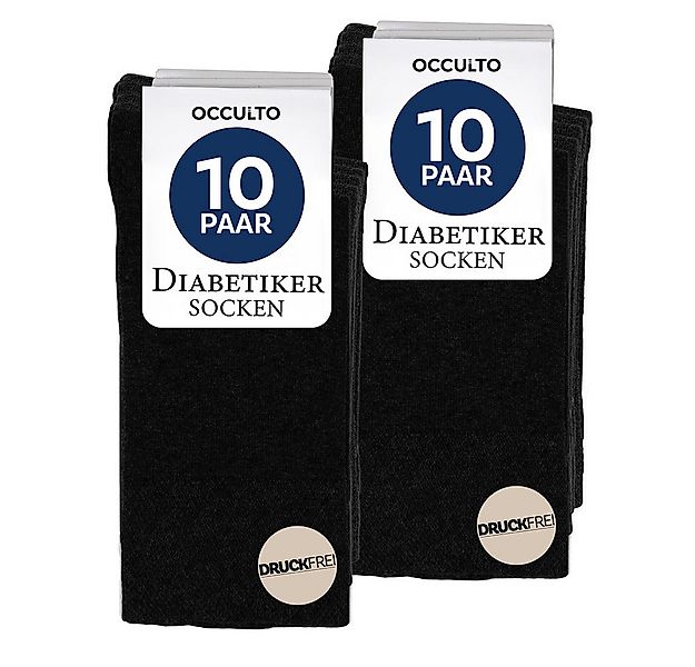 OCCULTO Basicsocken Herren Diabetikersocken 10er Pack (Modell: Goetz) (10-P günstig online kaufen