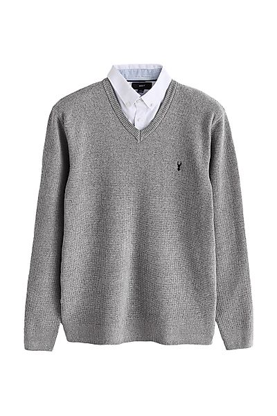 Next 2-in-1-Pullover Pullover mit Hemdkragen (1-tlg) günstig online kaufen