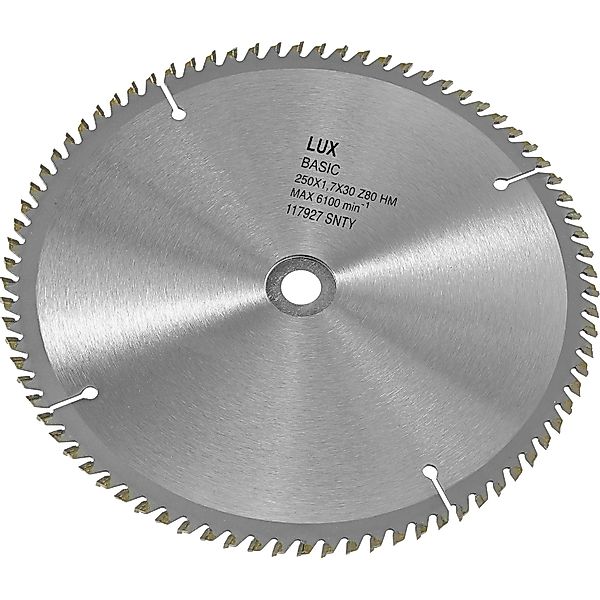 LUX-TOOLS HM-Kreissägeblatt Holz Ø 250 mm 80 Zähne günstig online kaufen
