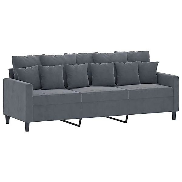 vidaXL 3-Sitzer-Sofa Dunkelgrau 180 cm Samt 359314 günstig online kaufen