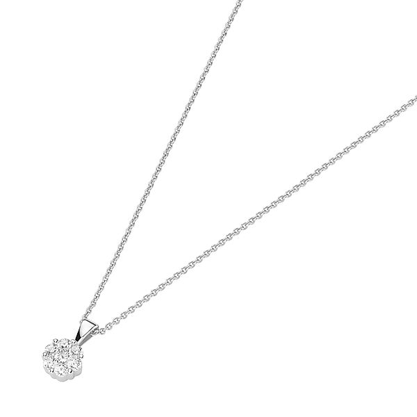 Smart Jewel Kette mit Anhänger "Blüte, Zirkonia Steine, Silber 925" günstig online kaufen