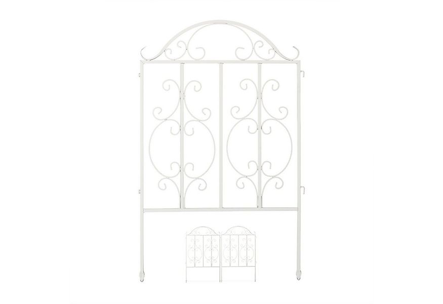 relaxdays Gartenzaun Weiß 3er Set günstig online kaufen