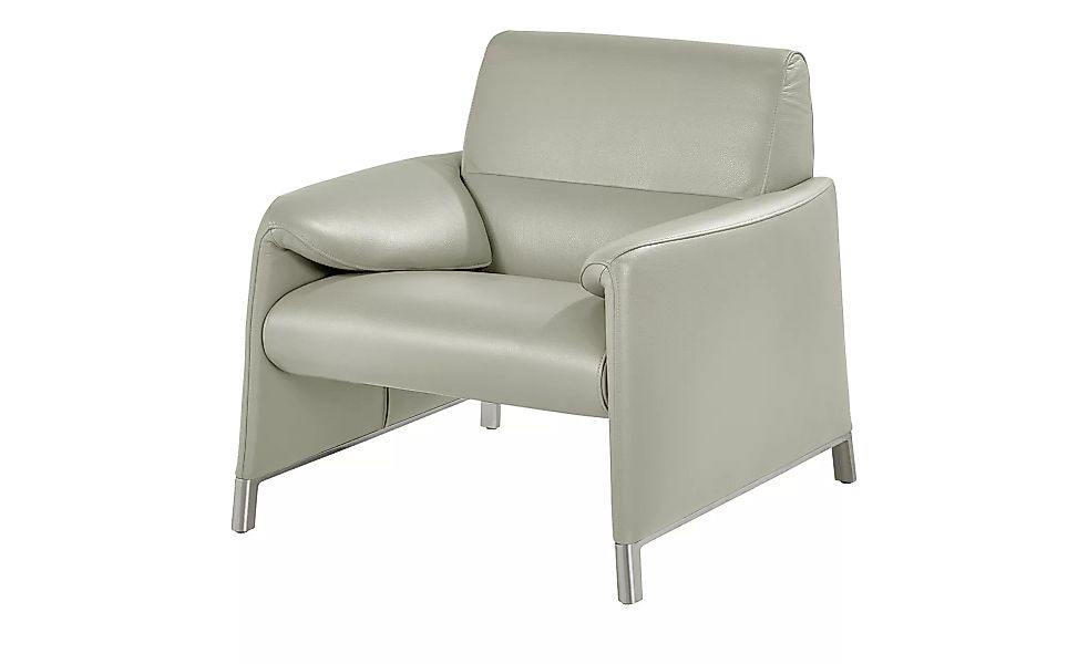 Ledersessel - grau - 90 cm - 84 cm - 88 cm - Polstermöbel > Sessel > Cockta günstig online kaufen