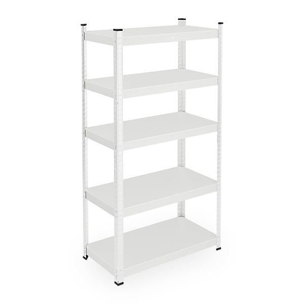 relaxdays Schwerlastregal Weißes Schwerlastregal Metall 5 günstig online kaufen
