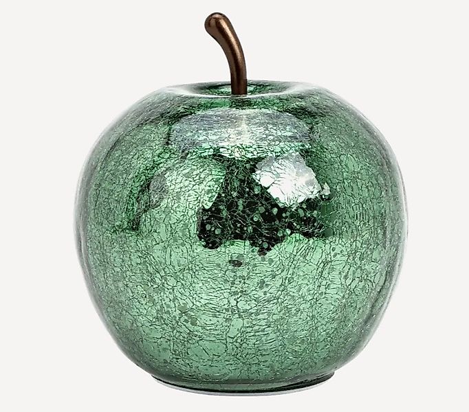 Seyila Home Dekofigur Dekorative Glas Apfel Leuchte mit LED, Crackle-Effekt günstig online kaufen