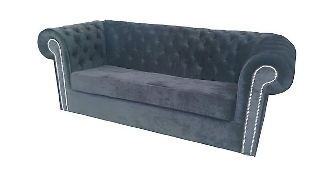 Xlmoebel Sofa Neue klassische Drei-Sitzer Couch mit Samt-Textilbezug von, H günstig online kaufen