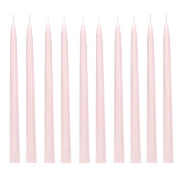 partydeco Spitzkerze, Spitzkerzen 24cm Wachs 10 Stück Altrosa matt günstig online kaufen