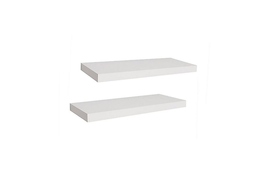 Mojawo Wandregal 2 Stück Hochwertiges Wandboard Wandregal MDF PVC B60xH3,8x günstig online kaufen