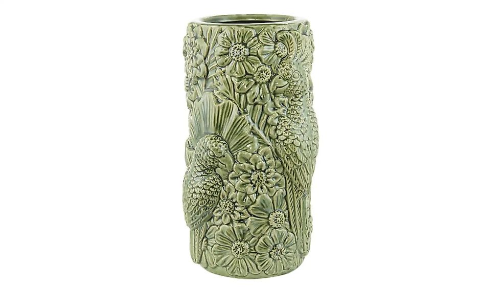 Vase Papagei   ¦ grün ¦ Keramik ¦ Maße (cm): B: 15,5 H: 28 Accessoires > Va günstig online kaufen