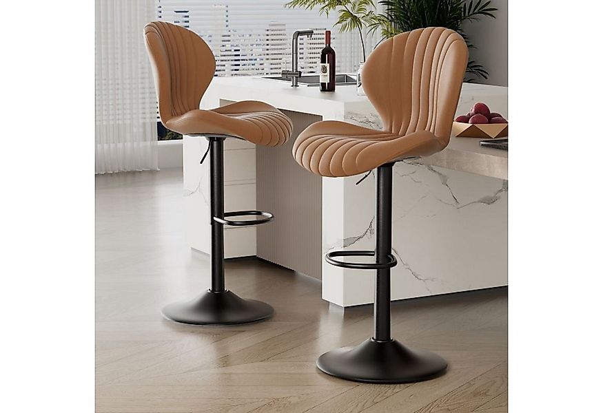 HawthyHome Barhocker Drehhocker, Höhenverstellbare Barstühle mit Rückenlehn günstig online kaufen