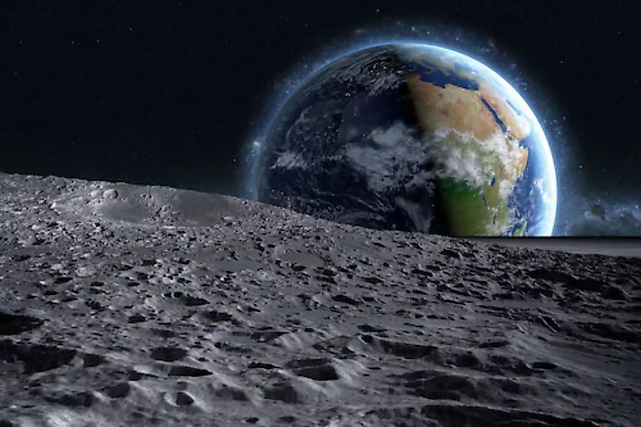 Papermoon Fototapete »Mond und Erde« günstig online kaufen