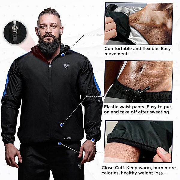RDX Thermohemd RDX Sweat Suit for Weight Loss, Sauna Suit Reach Hooded Suit günstig online kaufen