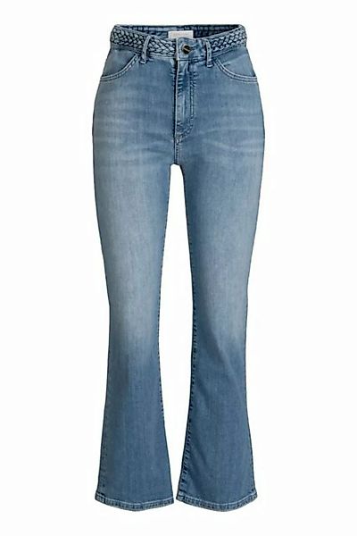 Rich & Royal Weite Jeans Kick Flare Plissierter blauer Denim Gots günstig online kaufen