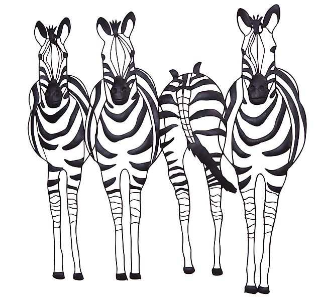 moebel-direkt-online Wanddekoobjekt Zebrafamilie günstig online kaufen