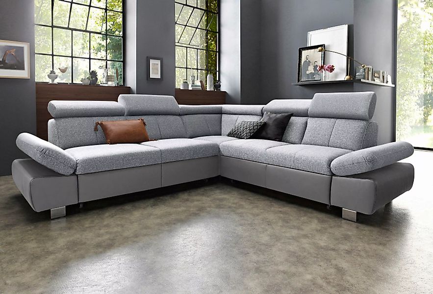 exxpo - sofa fashion Ecksofa »Happy, L-Form«, inkl. Kopf- und Armteilverste günstig online kaufen