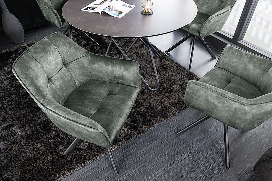 riess-ambiente Esszimmerstuhl LOFT grün / schwarz günstig online kaufen
