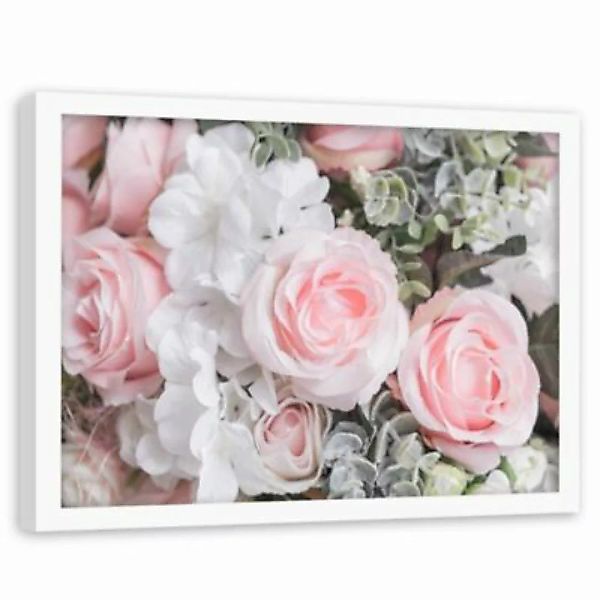 FEEBY® Kunst weiße und rosa Blumen Leinwandbilder bunt Gr. 60 x 40 günstig online kaufen