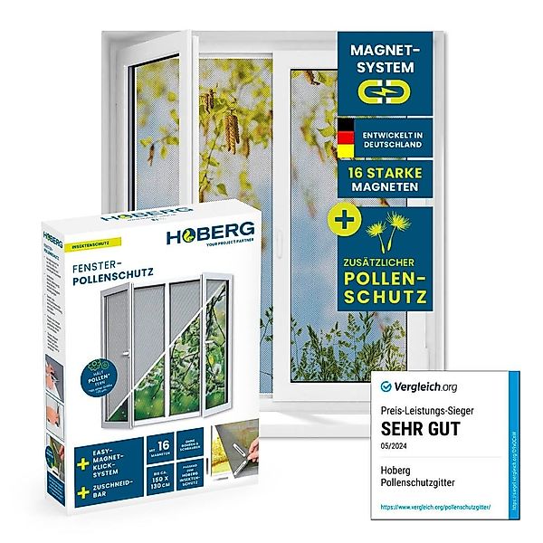 Hoberg Insektenschutz-Fensterrahmen Fliegengitter Moskitonetz inkl. Pollens günstig online kaufen