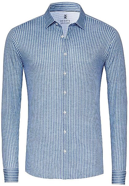 DESOTO Hemd Twill Stripe Blau - Größe L günstig online kaufen