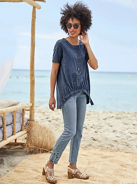 heine Rundhalsshirt "Longshirt" 1 Stk. tlg. günstig online kaufen