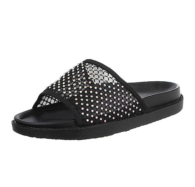 Ital-Design Stylische Sommer-Sandalen mit schimmerndem Design für Damen Pan günstig online kaufen