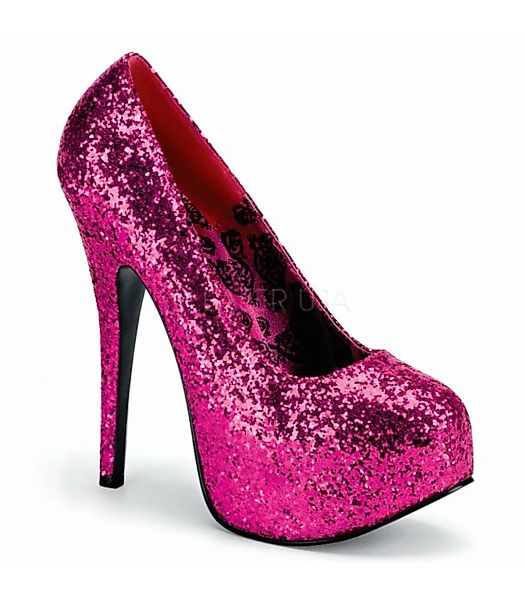 Plateau Pumps TEEZE-06G - Glitter Hot Pink (Schuhgröße: EUR 39) günstig online kaufen
