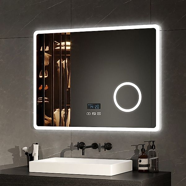 EMKE Badspiegel mit Beleuchtung LED Wandspiegel günstig online kaufen