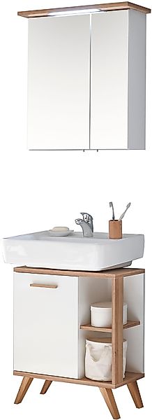 Saphir Badmöbel-Set »Quickset 2-teilig, Waschbeckenunterschrank mit LED-Spi günstig online kaufen