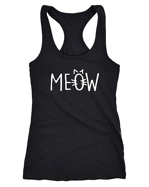 MoonWorks Tanktop Damen Tanktop Katze Meow Miau Cat Racerback günstig online kaufen