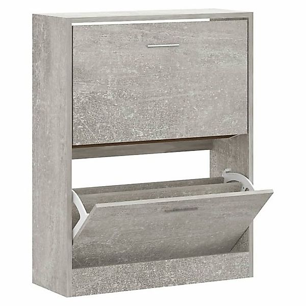 vidaXL Schuhschrank Schuhschrank Betongrau 63x24x81 cm Spanplatte günstig online kaufen