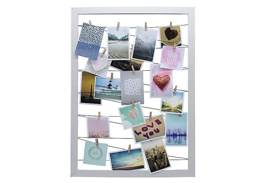 Spetebo Fotohalter Bilderrahmen Fotohalter Gummileinen + 20 Klammern, für 2 günstig online kaufen