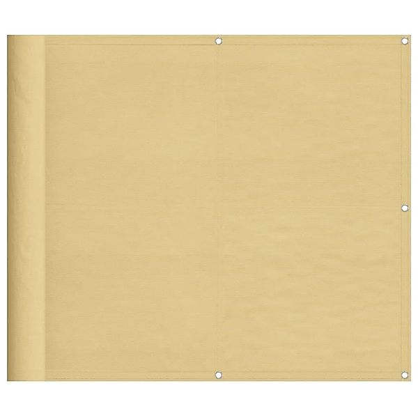 vidaXL Balkon-Sichtschutz Sandfarben 90x500 cm 100% Polyester-Oxford 400003 günstig online kaufen