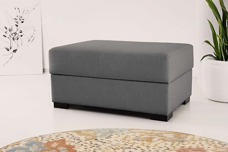 Home affaire Polsterhocker »Branwell« 95/63 cm, Struktur fein, mit Stauraum günstig online kaufen