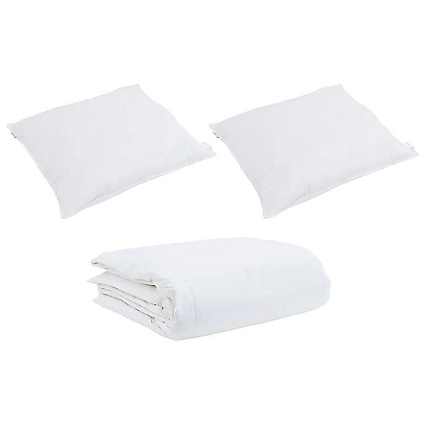 vidaXL Bettdecken Set mit Kissen 3-Tlg Weiß Daunenfeder 3377011 günstig online kaufen